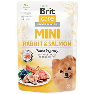 Kapsička BRIT Care Mini Rabbit & Salmon fillets in gravy 85 g