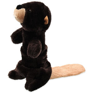 Hračka DOG FANTASY Skinneeez Plush pískací bobor 45 cm 1 ks