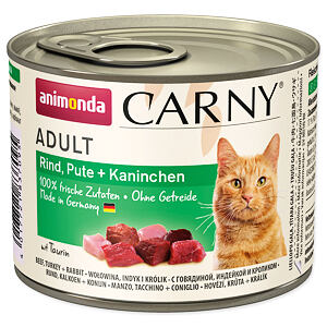 Konzerva ANIMONDA Carny Adult hovězí, krocan + králík 200 g