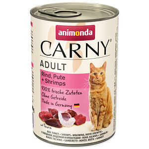 Konzerva ANIMONDA Carny Adult hovězí, krůtí + krevety 400 g