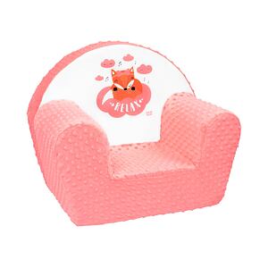 New Baby Detské kreslo z Minky Líška lososové