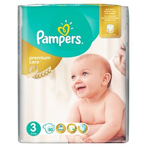 Pampers Premium Care Vel. 3, 80 ks