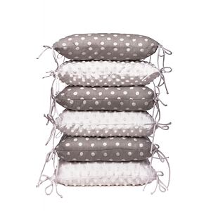 T-TOMI Polštářkový mantinel, grey / dots
