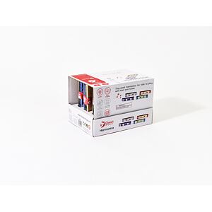 TEDDIES Harmonika drevená 13cm 4 farby vo fólii 12ks v boxe