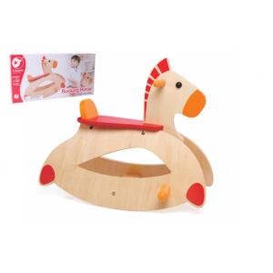 TEDDIES Kôň hojdací drevený výška sedla 30cm nosnosť 50kg