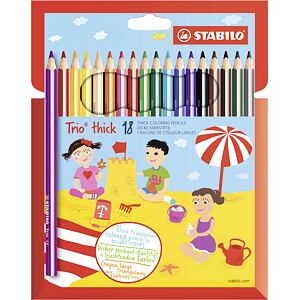 Stabilo Pastelky trojhranné silné /18ks