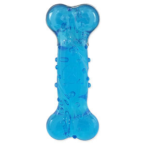 Hračka DOG FANTASY STRONG kosť s vôňou slaniny modrá 12,5 cm 1 ks