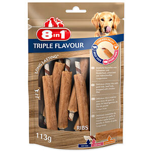 Rebierko žuvacie 8in1 Triple Flavour 6 ks