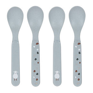 Lässig Spoon Set PP/Cellulose Tiny Farmer Sheep/Goose blue set lžiček