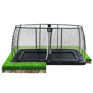 EXIT TOYS Dynamická přízemní trampolína 244 x 427 cm s ochrannou sítí - černá