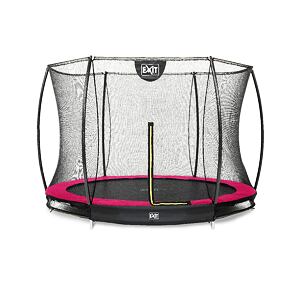 EXIT TOYS Silhouette pozemní trampolína ø244cm s ochrannou sítí - růžová