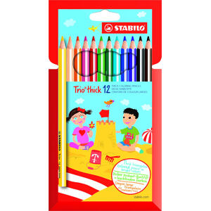 Stabilo Pastelky trojhranné silné 12 farieb