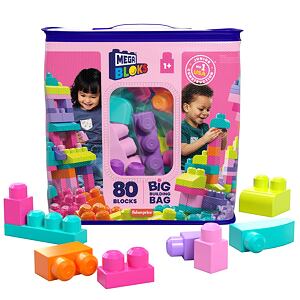 Mega Bloks First Builders PYTEL KOSTEK (80) růžový