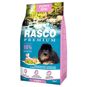 Granule RASCO Premium Puppy Mini kura s ryžou 3 kg