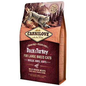 CARNILOVE Duck and Turkey Large Breed Cats Muscles, Bones, Joints 2 kg