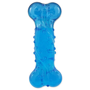 Hračka DOG FANTASY STRONG kosť s vôňou slaniny modrá 15cm 1 ks