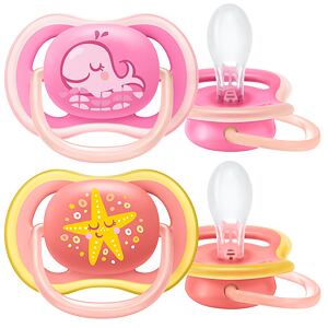 AVENT Šidítko Ultra air Pastel 6-18 m dívka, 2ks