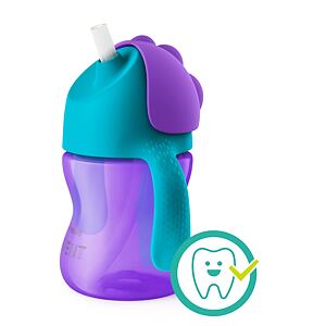 AVENT Hrneček s ohebným brčkem 200 ml Bendy dívka