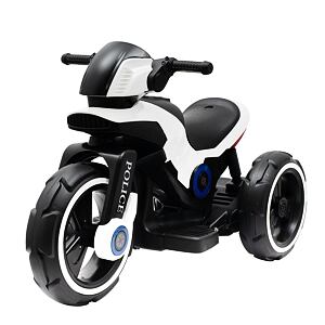 Baby Mix Detská elektrická motorka POLICE biela