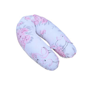 COSING Dojčiaci vankúš Sleeplease 195 cm - Pivonky s plameniakmi ružová
