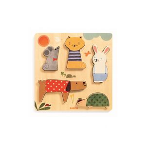 DJECO Domáci miláčikovia - vkladacie drevené puzzle