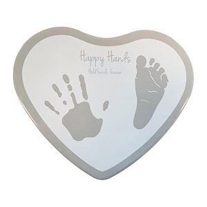 Happy Hands 2D Heart Silver/White