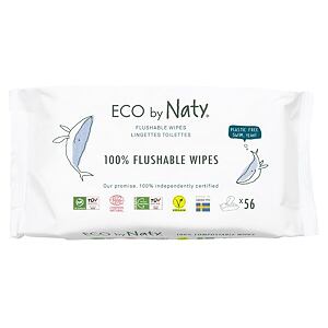 Eco by Naty vlhčené ubrousky bez vůně - splachovatelné (56 ks)