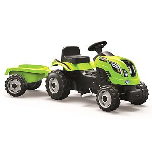 SM 710111 Šlapací traktor Farmer XL zelený s vozíkem - poškozený obal
