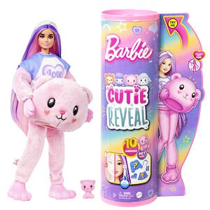 Mattel Barbie CUTIE REVEAL BARBIE PASTELOVÁ EDICE - MEDVĚD