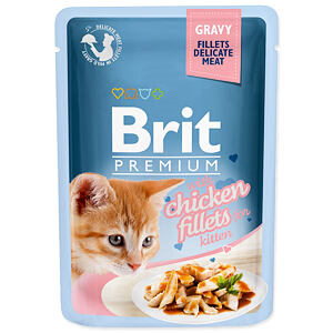 Kapsička BRIT Premium Cat Delicate Fillets in Gravy with Chicken for Kitten 85 g