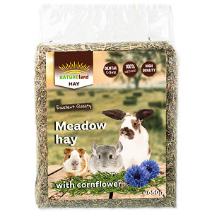 Seno NATURE LAND Meadow Hay s chrpou 0,65 kg