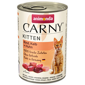 Konzerva ANIMONDA Carny Kitten hovězí + telecí + kuřecí 400 g