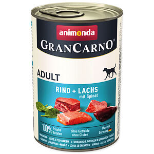 Konzerva ANIMONDA Gran Carno hovädzie + losos + špenát 400 g