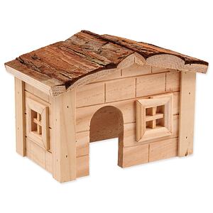 Domček SMALL ANIMALS drevený jednoposchodový 20,5 x 14,5 x 12 cm 1 ks