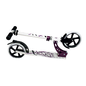 Olymptoy Koloběžka skládací ( černá/bílá/fialová ), průměr kol 205 mm