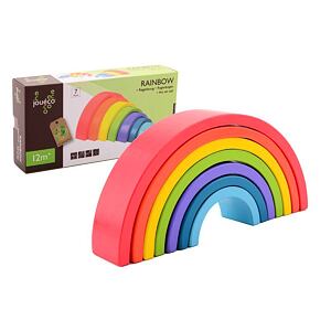 JOUÉCO dřevěná duha Rainbow 7ks 12m+