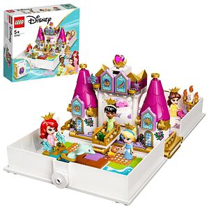 LEGO®  I Disney Princess™  43193 Ariel, Kráska, Popoluška a Tiana a ich rozprávková kniha dobrodružs
