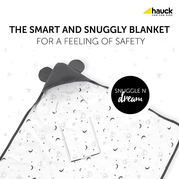 Zavinovací deka do autosedačky a kočárku Snuggle Mickey Mouse Anthracite