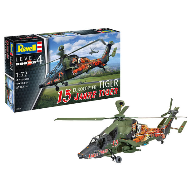 Revell Plastic ModelKit vrtulník 03839 - Eurocopter Tiger - "15 Years Tiger" (1:72)