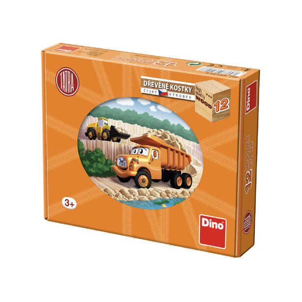 Dino Tatra dřevěné kostky 12K