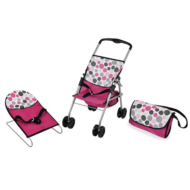 2994509 Cestovní set růžový, puntíky- poškozený obal
