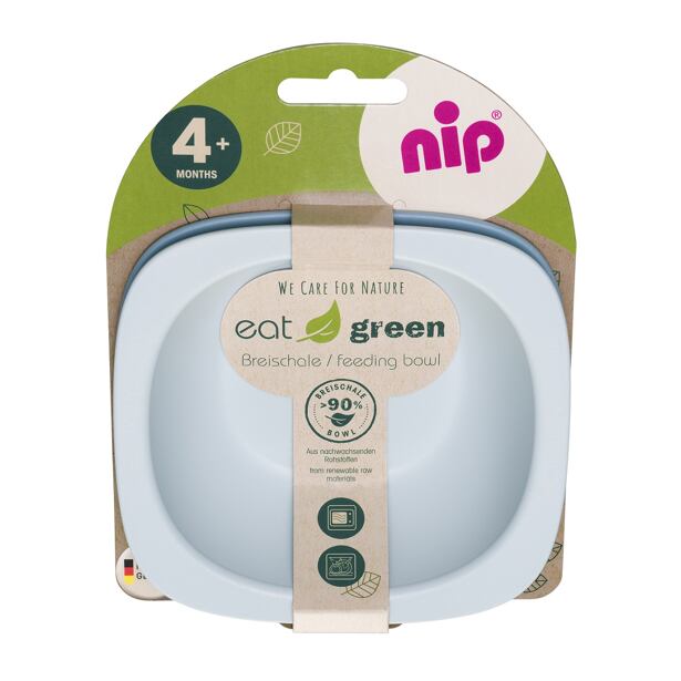 NIP GREEN line miska, 2ks, blue/light blue