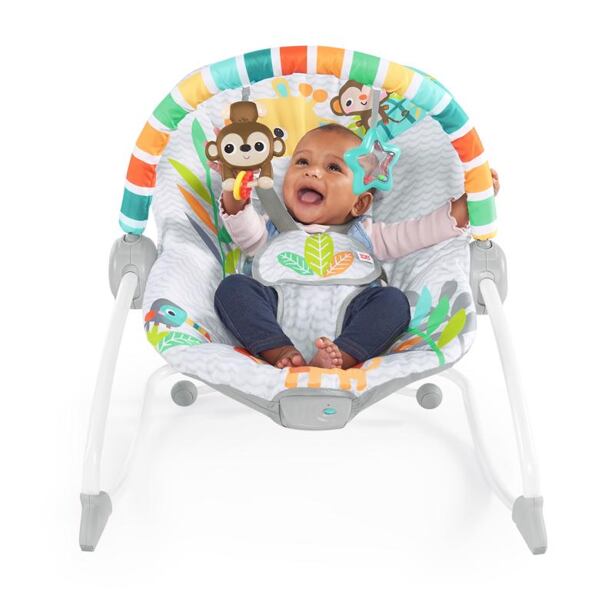 BRIGHT STARTS Hojdačka vibrujúca Safari Blast 0 m+, do 18 kg, 2019