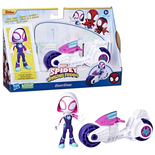 Hasbro SPIDER-MAN SPIDEY AND HIS AMAZING FRIENDS MOTORKA A FIGURKA 10cm, 3 druhy