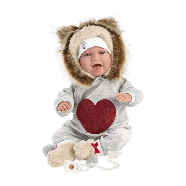 Llorens 74046 NEW BORN - realistická bábika bábätko so zvukmi a mäkkým látkovým telom - 42 cm