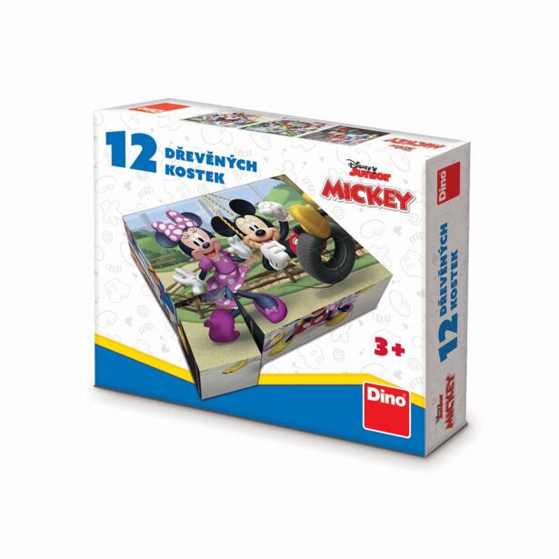 Dino MICKEY A MINNIE 12 Drevené licenčné kocky