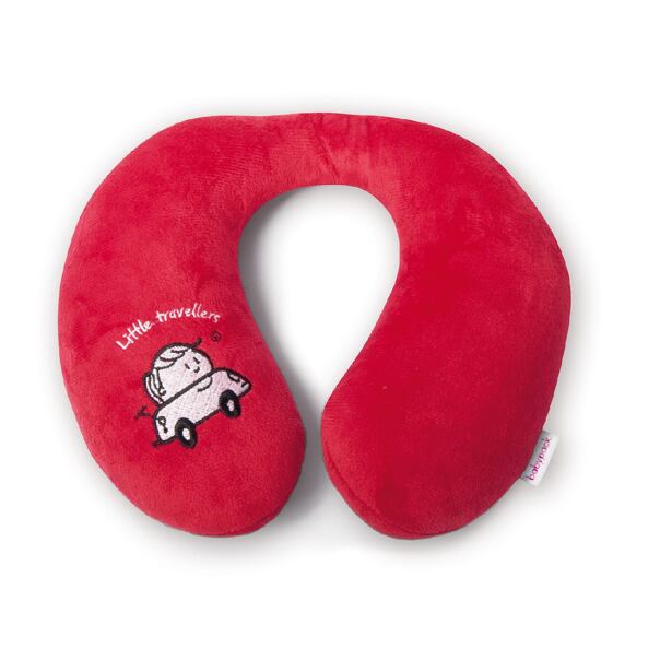 Babypack Cestovní polštář do auta červený