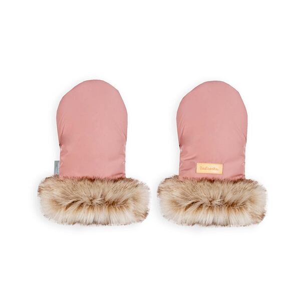 Beztroska Rukavice s kožešinou na kočárek, pink powder
