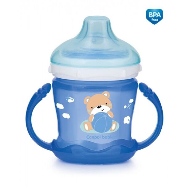 CANPOL BABIES Nevylievací hrnček SWEET FUN 180 ml