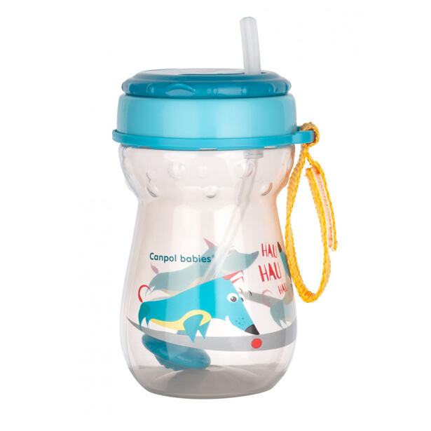 CANPOL BABIES Hrníček sportovní  se slámkou a závažím 350ml
